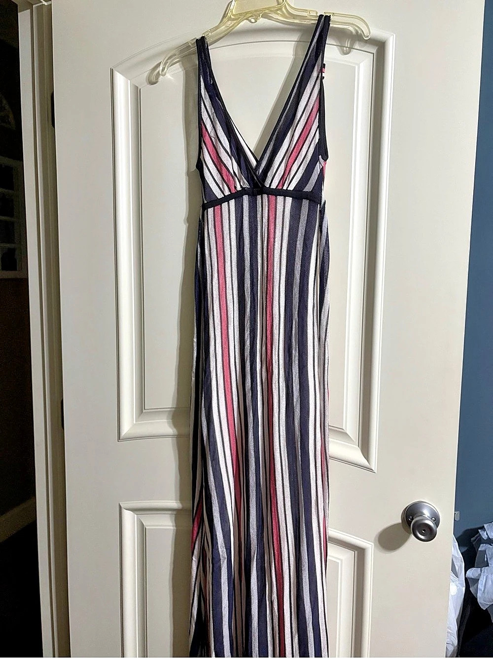 PINKUP Striped Maxi Dress in Black & Pink Size XS Like New